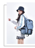 Moda para mujer pareja mochila High College Student Design Sense bolso escolar de gran capacidad - details 13