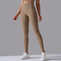 Hamidou-pantalones de Yoga sin costuras para mujer, ropa deportiva de Fitness, Leggings de cintura alta, pantalones de ejercicio para correr, 11 colores - details 18