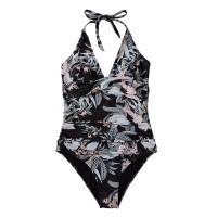 Circy Traje de Baño de Un Pie sin Espalda con Estampado de Leopardo Bikini de Encaje para Mujeres - details 1