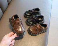 Zapatos de Cuero Negro Moda Clásica para Bodas y Fiestas Suela Gruesa Adecuados para Niños y Niñas - details 3