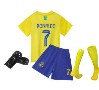 Riad visitante 23-24 Partido Azul real No. 7 Conjunto de uniforme de fútbol de club Jersey para niños Talla 14-30 No. - details 8