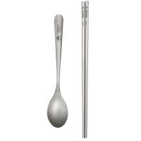 Palillos, cucharas, tenedores de titanio ligeros para acampar, villas al aire libre, fideos, arroz, senderismo, picnic, pesca - details 0