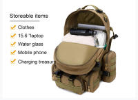 Mochila de senderismo 4 en 1 de 50l para hombre, bolsa de asalto multifuncional impermeable, desmontable, para exteriores - details 6