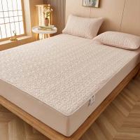 Funda de colchón acolchada suave de algodón puro, Protector de almohadilla de cama personalizado, antibacteriano, tamaño King, no incluye funda de almohada - details 30