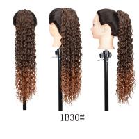 Cola de caballo rizada con cordón, estilo cornrow, con clip, efecto ombré, onda profunda, extensión de cola de caballo larga, postizo de cola de caballo - details 22