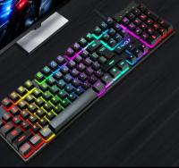 Juego de teclado y kit de ratón para ordenador, dispositivo con cable RGB y combinación de ratón 104 para PC - details 8