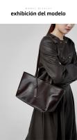 Bolso de cuero genuino para mujer, bolso de hombro para axilas, bolso de cuero de vaca, bolso de piel suave Retro - details 6