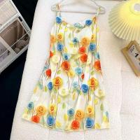 Vestido Suelto Adelgazante de Verano 2025 Falda A-Línea Floral Elegante - details 1