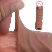 Juguetes sexuales reutilizables para hombres, Juguetes sexuales de tiempo para hombres, condones de silicona de castidad, funda de anillo de extensión - details 0