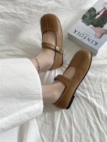 Zapatos Mary Jane planos de fondo francés, con punta redonda, boca poco profunda, estilo retro, para mujer. - details 39