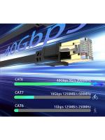 Cable Ethernet CAT 8 40Gbps 2000MHz RJ45 Red LAN Patch Cord Plano Para Modem Router PS 5/4 10m 15m 20m 30m 50ft 100 Pies - details 3