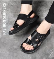 Sandalias de Verano para Hombres Suelas Gruesas, Estilo Casual, Zapatillas de Playa de Cuero Antideslizante, Doble Propósito - details 2