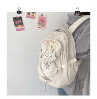 Mochilas de gran capacidad en rosa, bolso de diseñador de lujo para mujeres, mochilas escolares Oxford con cremallera, bolso de - details 7