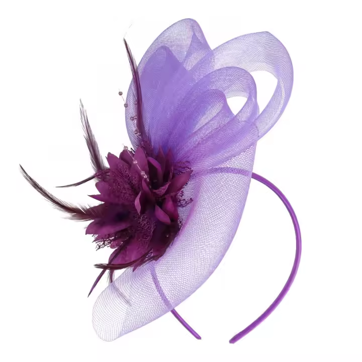 Vestido Formal, sombrero de copa pequeño, diadema Retro británica con cuentas transparentes, tocado exquisito de lujo, sombrero de plumas para boda, diadema - 1