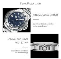 Reloj de negocios luminoso de primera marca con correa de acero inoxidable y movimiento de cuarzo analógico NIBOSI de lujo de primera calidad para hombre - details 8