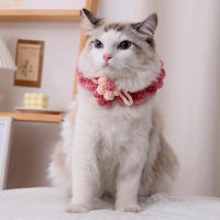 HOOPET-collar de flores de lana para gatos, Correa bonita de Navidad para mascotas, corbata, decoración de fiesta, accesorios para perros y gatos - details 4
