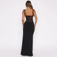 Nuevo Modelo Vestidos Elegantes con Recortes para Mujer, Sexy con Tirantes Finos, Vestido de Fiesta de Vacaciones con Parches, Verano 2025 sin Espalda - details 8