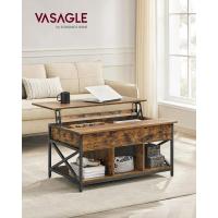 Mesa de Central con Tablero Elevable Estilo Rústico Marrón y Negro Ideal para Dormitorio con Espacio Abierto y Oculto Forma de X - details 1