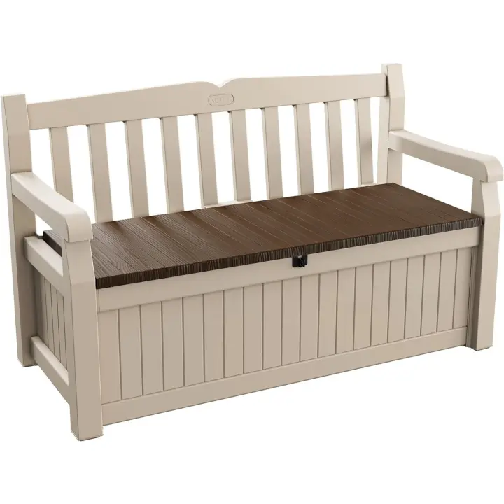Baúl de Almacenamiento de Resina Grafito Capacidad de 265L Ideal para Ordenación de Jardín y Terraza 140 x 60 x 84 cm - 1