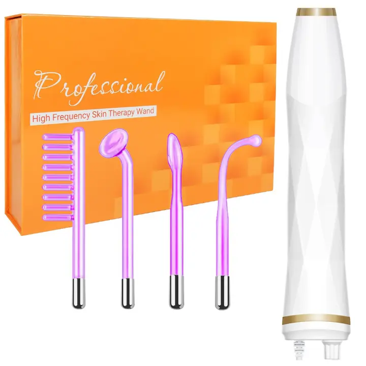 Máquina facial de alta frecuencia: máquina portátil de varita para la piel facial de alta frecuencia con 4 tubos diferentes - 1