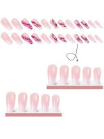Adornos De Uñas Esteriles De Marfil Rosa Y Morado Duraderos Y Estilizados Ultrafinos Armadura De Uñas Y Pegatinas De Uñas - details 3