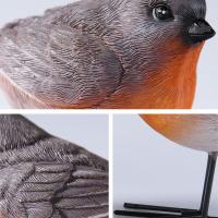 Estatua de pájaro Robin de estilo nórdico duradera, estatuas de pájaros de jardín hechas a mano, adorno de resina para patio, jardín de hadas - details 2