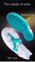 Zapatos de fútbol transpirables de tobillo alto para hombre, botas de fútbol de entrenamiento profesional al aire libre, antideslizantes, ligeras - details 10