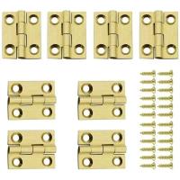 Mini conectores a tope con tornillos, bisagras de latón macizo, cajón de gabinete para joyería, cofre, caja de madera, 10 Uds. - details 0