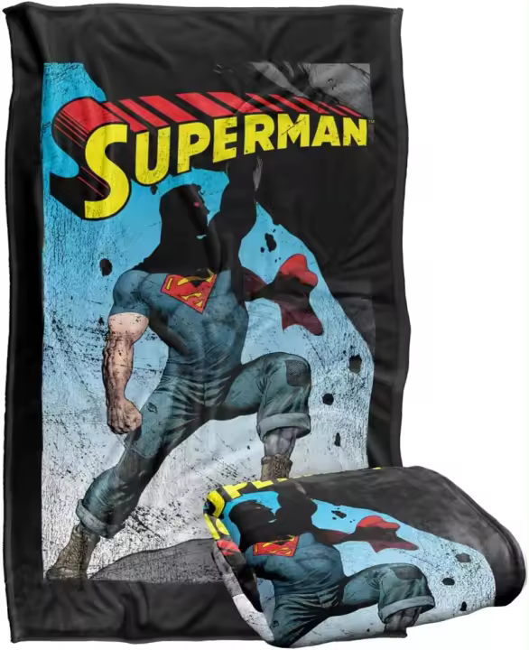Manta de tiro supersuave de tacto sedoso de Superman, alternador - 1