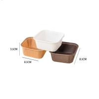 Molde de papel para hornear magdalenas, bandeja para hornear, formas de pastel, revestimiento para magdalenas, decoración cuadrada, taza para hornear, cocina, fiesta de boda, 50 piezas - details 3