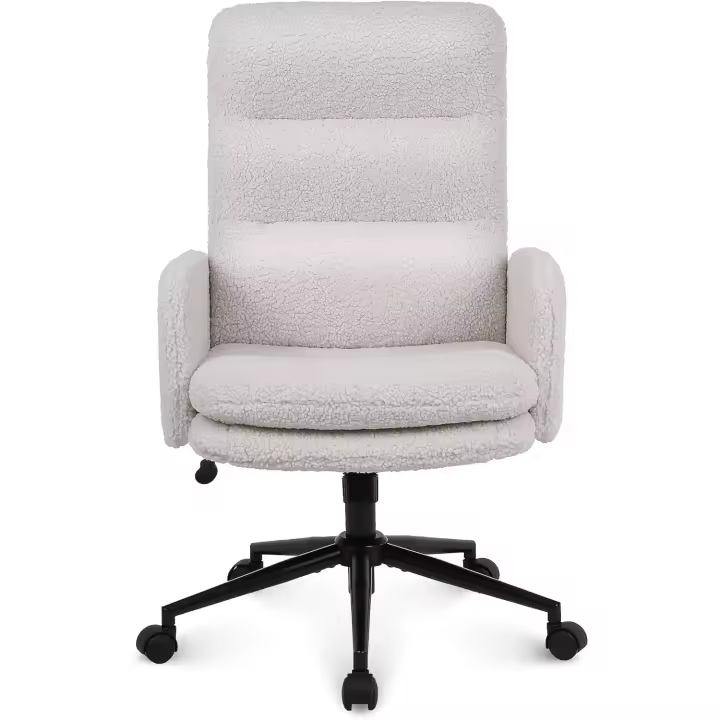 Silla de Escritorio de Cachemira Silla de Oficina de Resalto Alto Silla Tocador Cómoda con Altura Ajustable Ideal para Hogar y Dormitorio - 1
