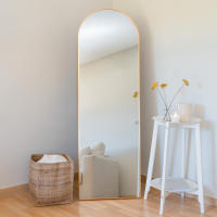Espejo de Pared Grande Dorado Decoración Estética para el Hogar Iluminación y Decoración - details 3