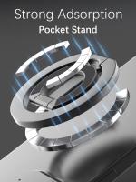 Soporte magnético de doble cara para teléfono celular con cierre de dedo extraíble, plegable y con rotación de 360 grados. - details 6