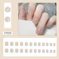 24pcs Uñas Postizas Cortas Y Redondas En Colores Sólidos Full Cover Desmontables Para Dedos De La Mano En Acrílico - details 12