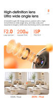 Cámara de vigilancia inalámbrico WIFI HD video llamar interior inteligente Visión nocturna remoto doméstico 360 grados vigilancia - details 9