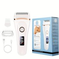 Afeitadora eléctrica recargable con pantalla LED para mujer, depilación indolora para todo el cuerpo - details 1