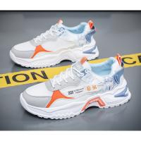 Zapatos masculinos nuevos zapatos deportivos con superficie de malla transpirable zapatos de moda para correr con suela gruesa para hombres blancos - details 14