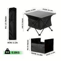 Mesa de camping plegable, mesa de playa portátil, mesa de aluminio plegable ligera con bolsa de almacenamiento - details 2