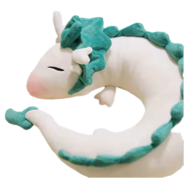 Ghibli Miyazaki Hayao Muñeca de Peluche en Forma de U para Haku Almohada de Cuello de Peluche - 1