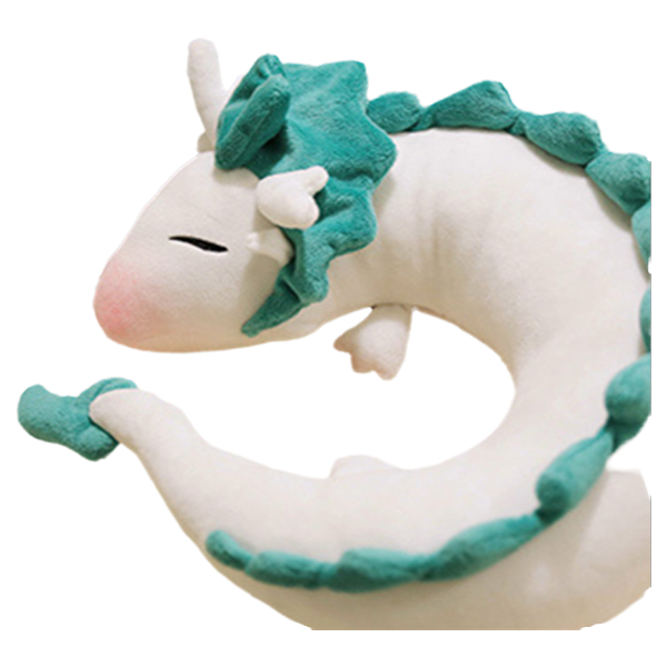 Ghibli Miyazaki Hayao Muñeca de Peluche en Forma de U para Haku Almohada de Cuello de Peluche