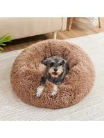 Cama redonda y esponjosa para perro, casa supersuave de felpa para gato, nido cálido para invierno, 40-90cm - details 9