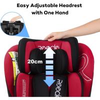Silla de Coche Giratoria 360 con ISOFIX, 40-150cm (0~36kg), Aprox. 0-12 años (Negro) - details 18