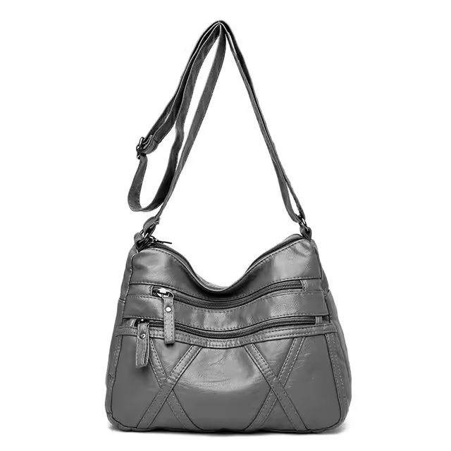 Bolso Cruzado de Cuero PU Vintage Bolso de Compras Casual para Mujeres Gran Capacidad - 1