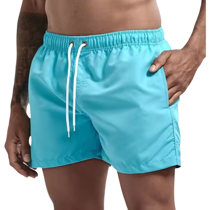 Pantalones de Natación de Secado Rápido para Hombres Cintura Ajustable, Bolsillos, Estilo Surf y Playa, Transpirable - 1