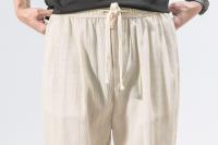 Pantalones casuales de calabazas para hombre, calabazas de lino, de moda, con puños - details 10