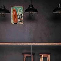 Letreros de tablas de Surf para hombres y mujeres, cartel de hojalata de Metal Vintage de bienvenida, decoración de pared para bares, restaurantes, cafés, 1 unidad - details 3