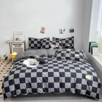 Cubierta de Edredón Nórdica Nueva Moda Lujo Cama Conjunto de Ropa de Cama Suave a Cuadros Separados Tamaño 220x240 150x200 - details 17