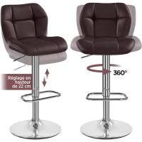 Juego de 2 Taburetes de Bar de Metal Industrial Altura Ajustable 89-111 cm - details 14