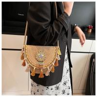 Bolsos Tejidos a Mano Nuevos Bolsos de Paja de Verano Estilo Étnico con Flecos - details 12