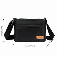 Bolso cuadrado portátil de estilo coreano para mensajes, bolso cruzado de nailon de Color sólido informal, bolso de hombro deportivo de gran capacidad para exteriores - details 0